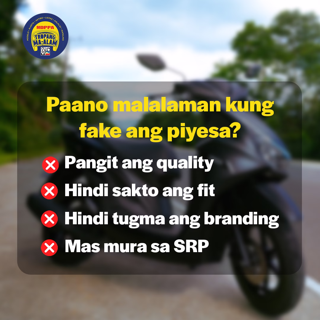 An MDPPA Tip: A Quick Guide on How to Spot Genuine Motorcycle Parts